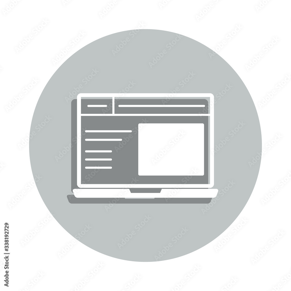laptop badge icon. Simple glyph, flat vector of web icons for ui and ux, website or mobile application laptop badge icon. Simple glyph, flat vector of web icons for ui and ux, website or mobile application