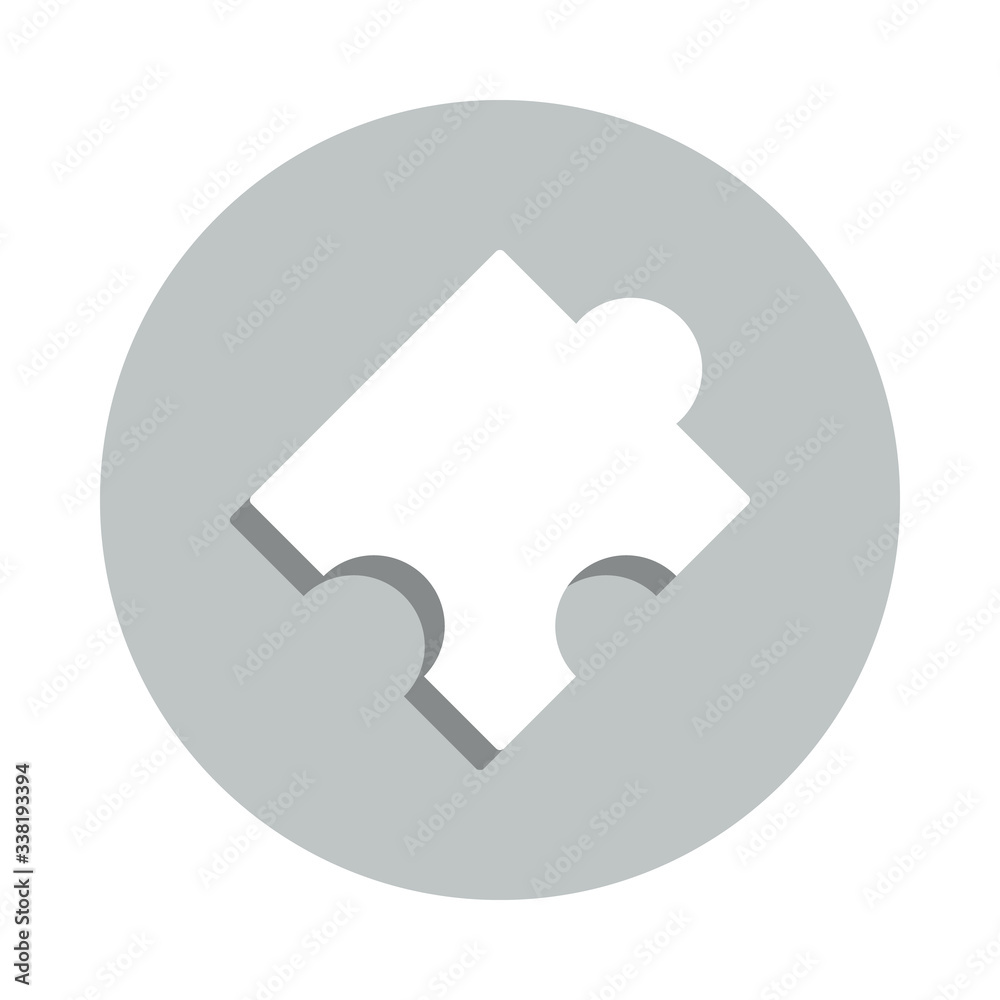 Puzzle badge icon. Simple glyph, flat vector of web icons for ui and ux, website or mobile application Puzzle badge icon. Simple glyph, flat vector of web icons for ui and ux, website or mobile application