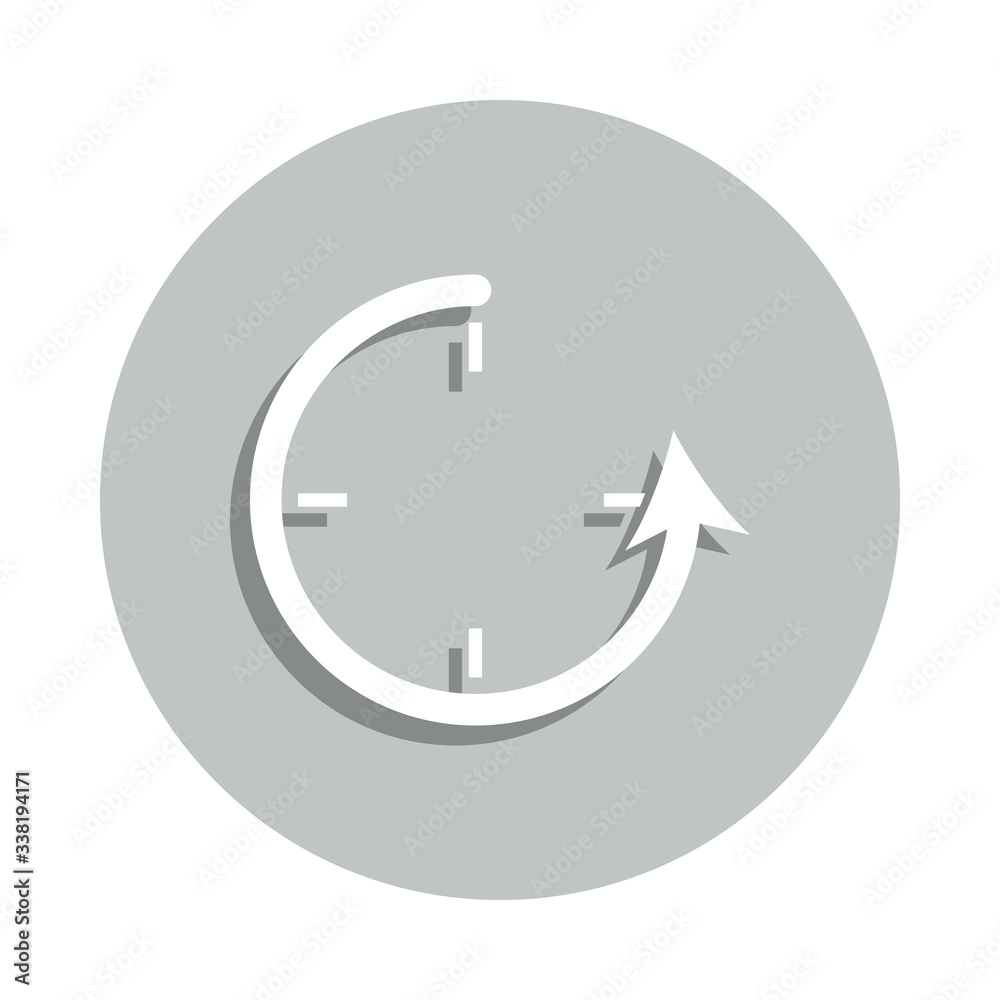 reversal arrow badge icon. Simple glyph, flat vector of web icons for ui and ux, website or mobile application reversal arrow badge icon. Simple glyph, flat vector of web icons for ui and ux, website or mobile application