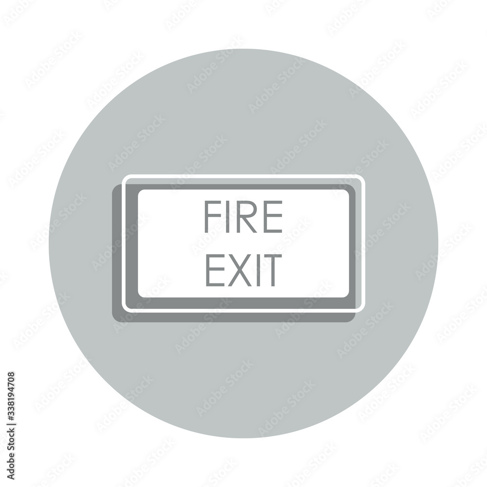 sign fire exit badge icon. Simple glyph, flat vector of web icons for ui and ux, website or mobile application sign fire exit badge icon. Simple glyph, flat vector of web icons for ui and ux, website or mobile application