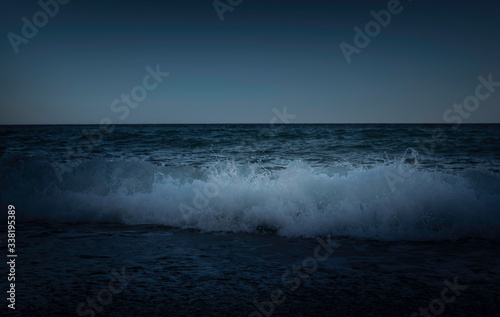 The blue wave. The Black sea. Crimea.