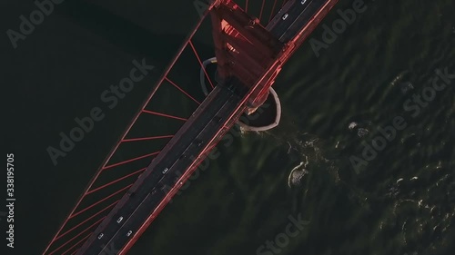 The Golden Gate Bridge, earial shot photo