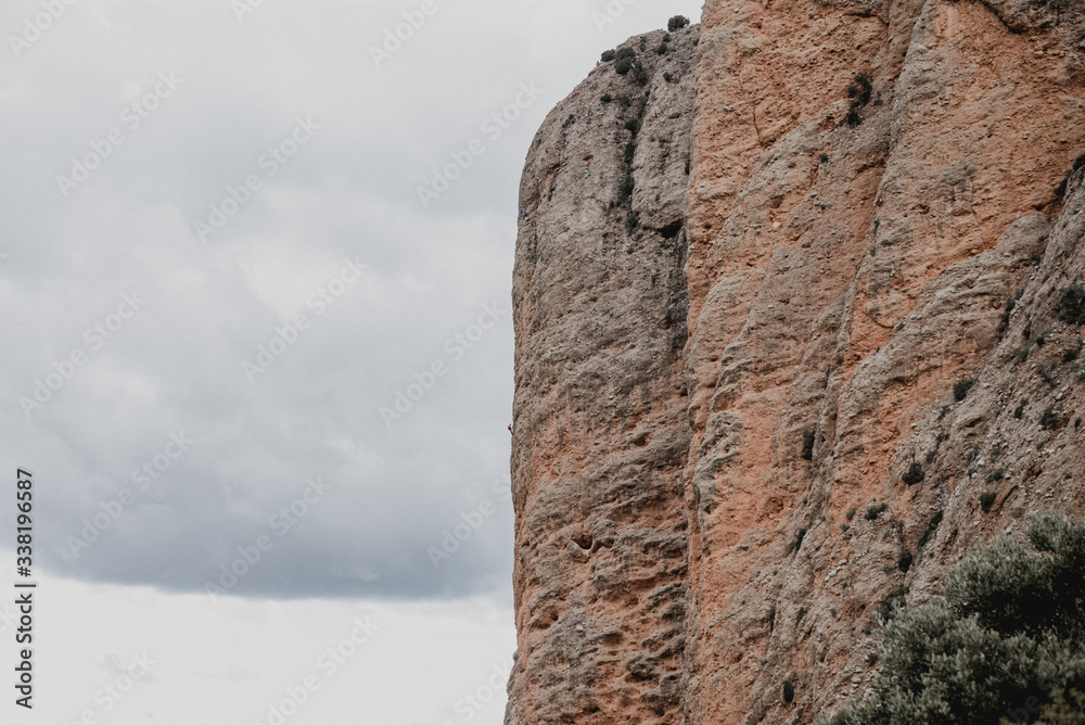 Mallos of Riglos, in Huesca, Spain. Spectacular rock formations, with walls that reach to 275 meters hihg