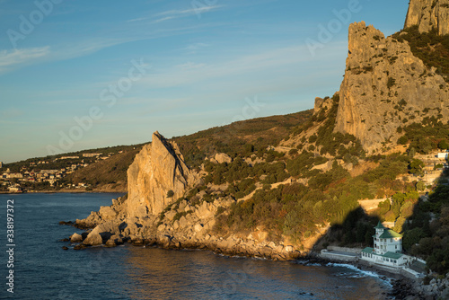 Panorama with landscape. Panorama of Crimea.