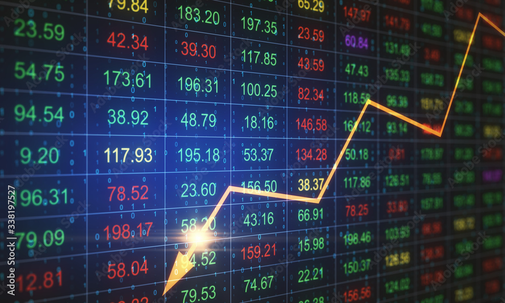 Stock crash recession chart Stock Photo Adobe Stock