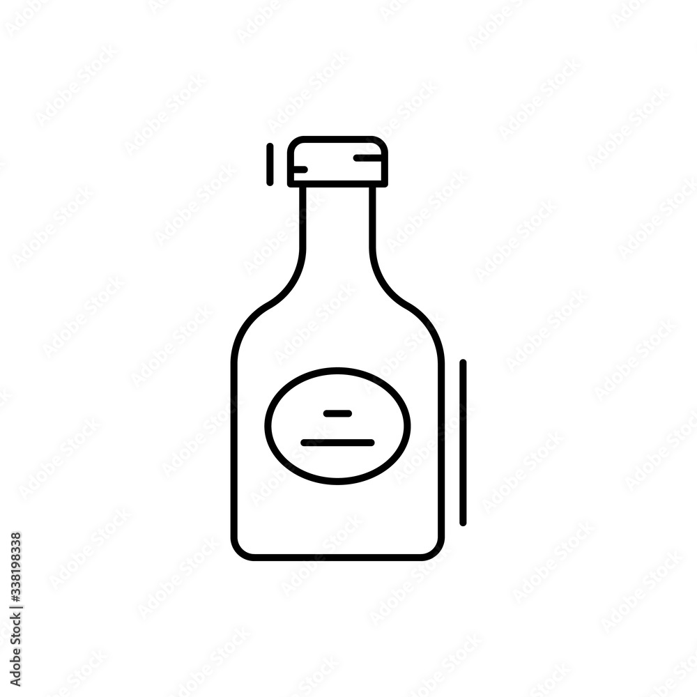 Sauce bottle icon. Simple line, outline vector elements of kitchen object for ui and ux, website or mobile application Sauce bottle icon. Simple line, outline vector elements of kitchen object for ui and ux, website or mobile application