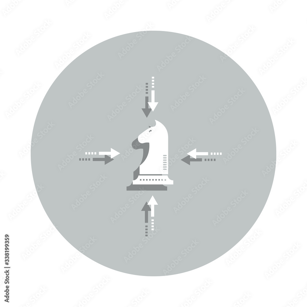 chess, horse, creating strategy badge icon. Simple glyph, flat vector of Business icons for ui and ux, website or mobile application chess, horse, creating strategy badge icon. Simple glyph, flat vector of Business icons for ui and ux, website or mobile application