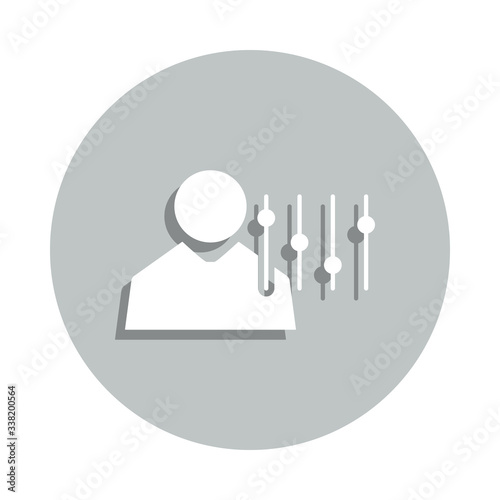 mixer, businessman, self discipline badge icon. Simple glyph, flat vector of Business icons for ui and ux, website or mobile application