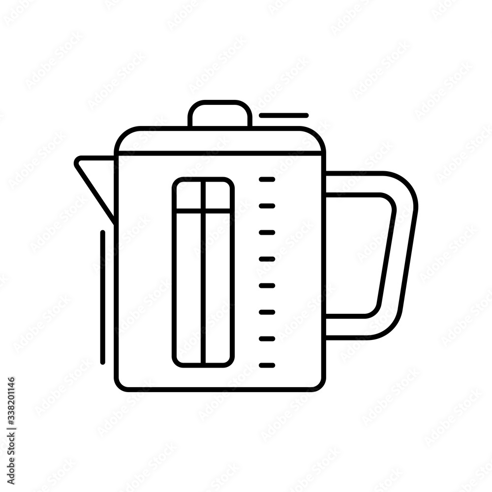 Kettle icon. Simple line, outline vector elements of kitchen object for ui and ux, website or mobile application Kettle icon. Simple line, outline vector elements of kitchen object for ui and ux, website or mobile application