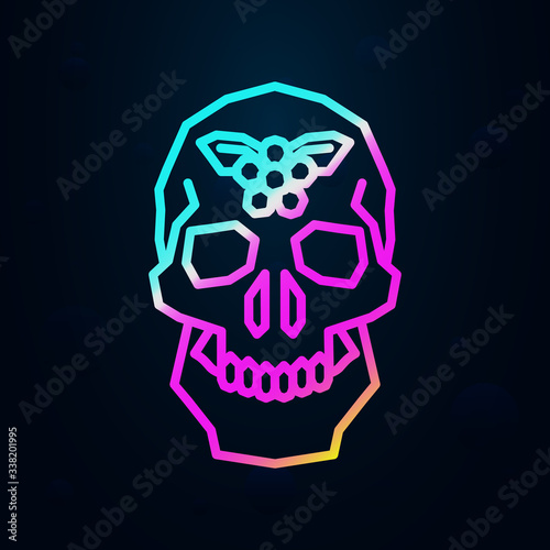 Skull, flower, catrina nolan icon. Simple thin line, outline vector of dia de muertos icons for ui and ux, website or mobile application