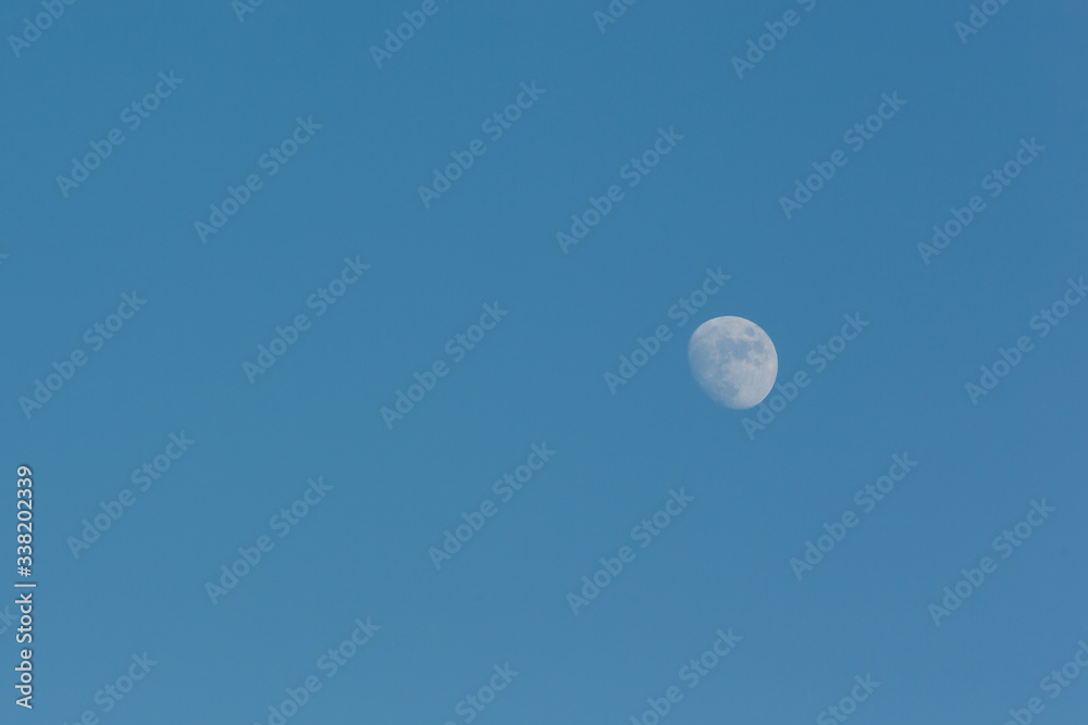 moon over blue sky moon over blue sky