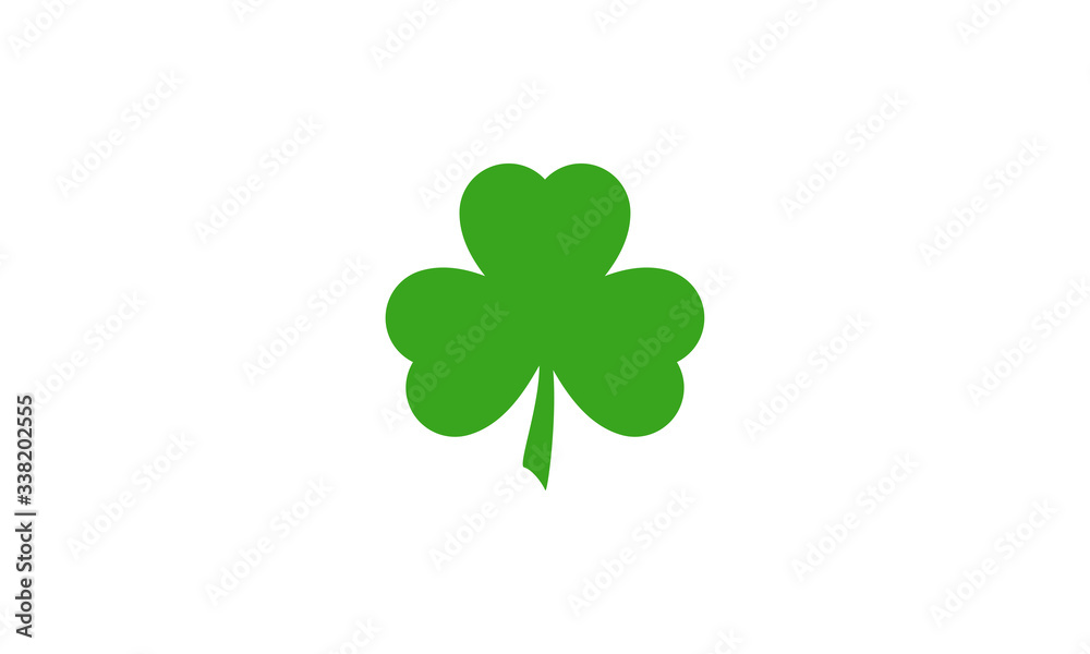 Shamrock vector icon on white background