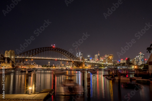 sydney harbour and city