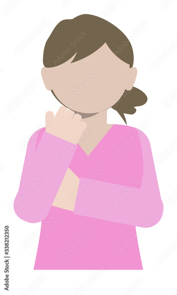 An illustration of a thinking woman. An illustration of a thinking woman.