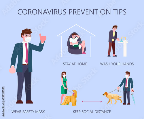 Infographic of precautions epidemic outbreak