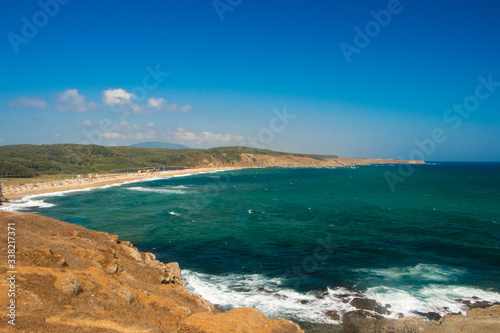 View to Sinemorets one place in Bulgaria from Black Sea