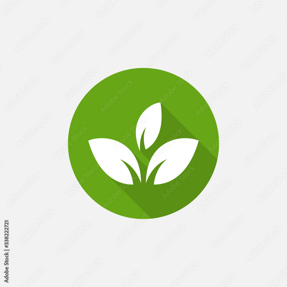 Green leaf ecology nature element vector icon, Leaf Icon, green leaf ecology nature element vector