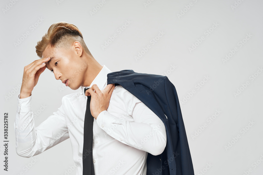 young man with headache young man with headache