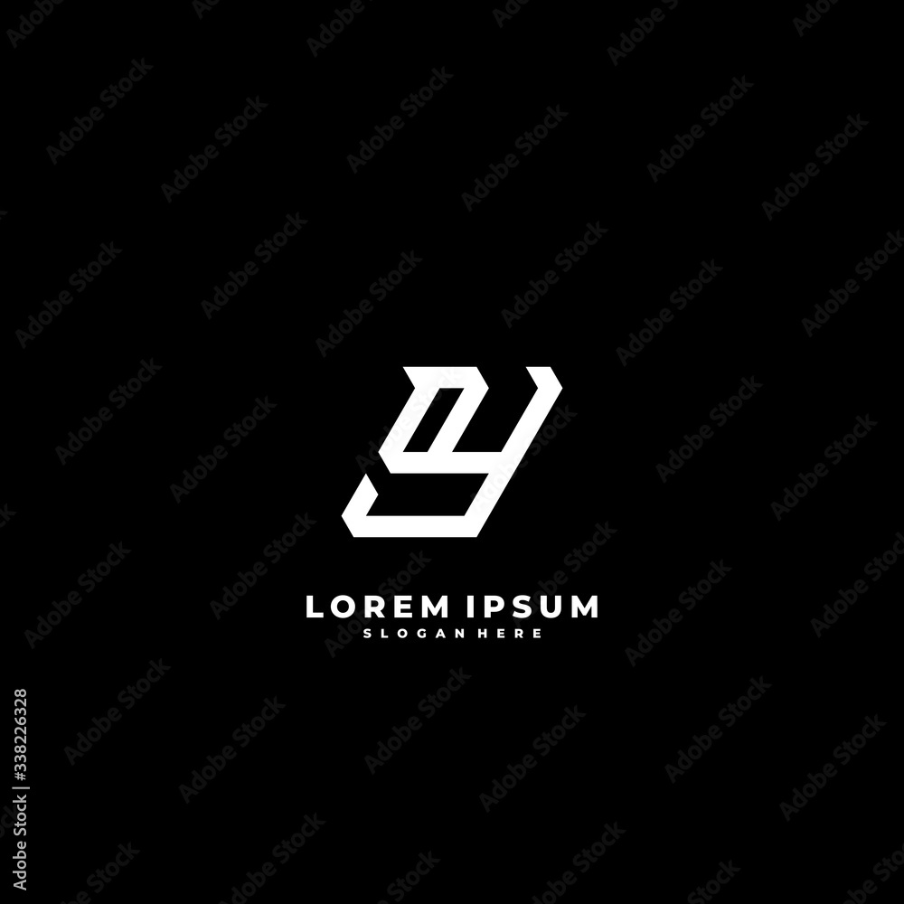 Initial Logo Y Template. Thin lines elegant letter Y. Initial Logo Y Template. Thin lines elegant letter Y.