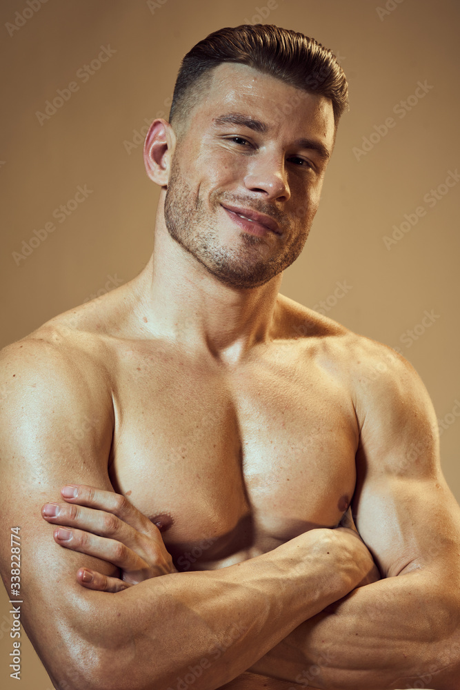 Fototapeta premium muscular man with a naked torso