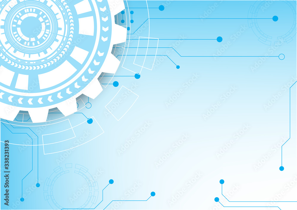 Obraz premium Circuit technology background with hi-tech digital data