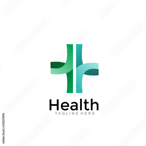 modern health medical logo. simple icon illustration vector