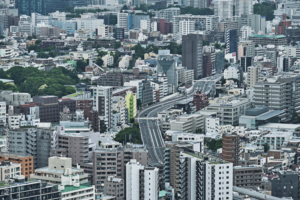 aerial view of the city, Tokyo