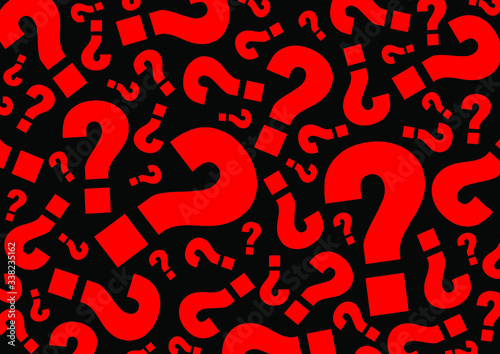 random red question mark for background, vector illustration