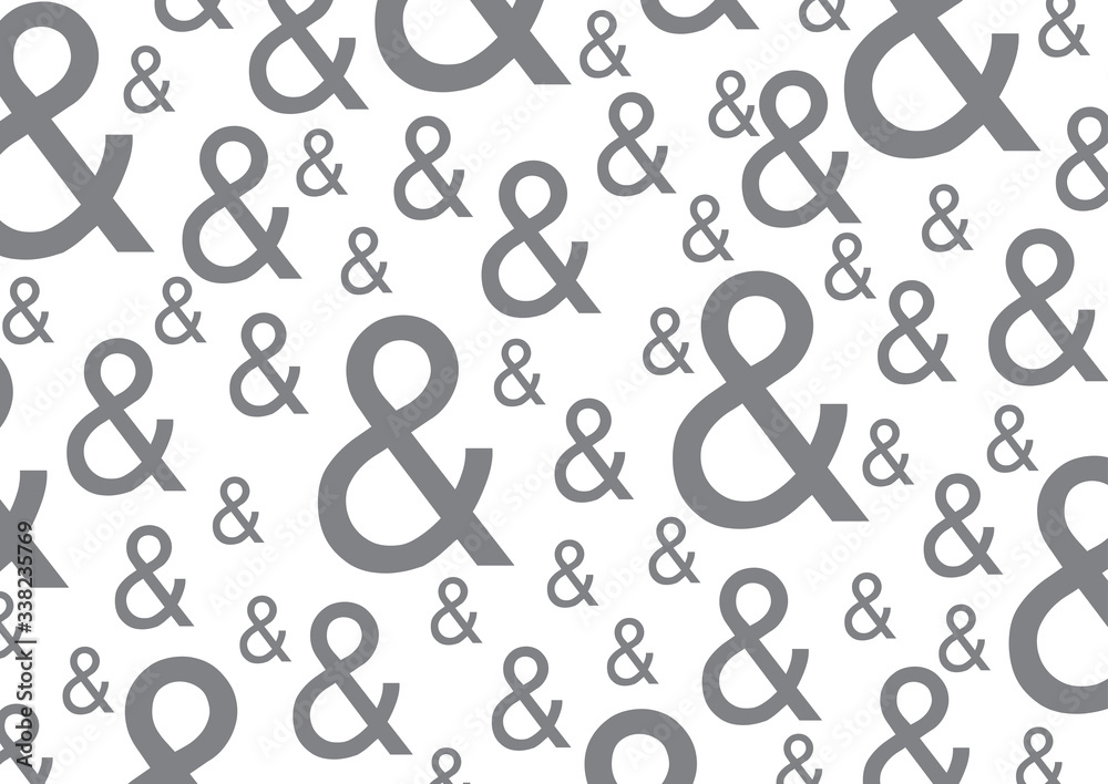 random ampersand sign for background. Online media concepts, vector illustration random ampersand sign for background. Online media concepts, vector illustration