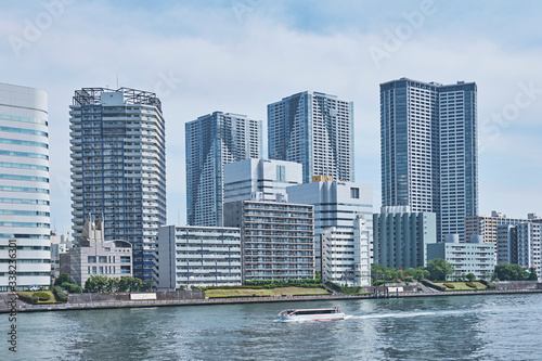 tokyo city skyline with river © Namsun