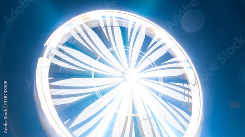 Quadro su tela manege grande roue nuit lumière