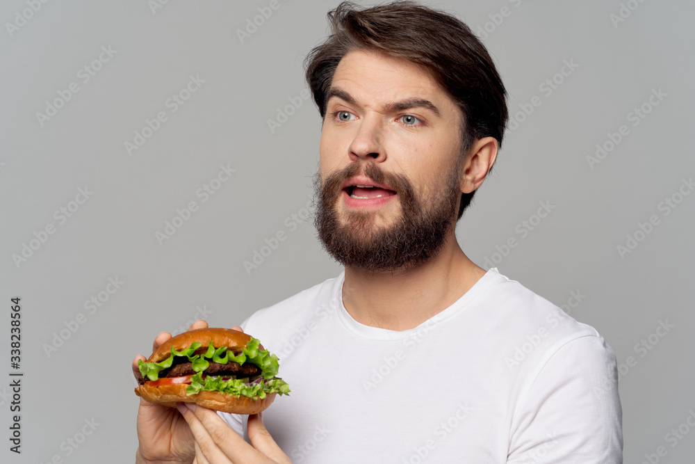 man eating sandwich man eating sandwich