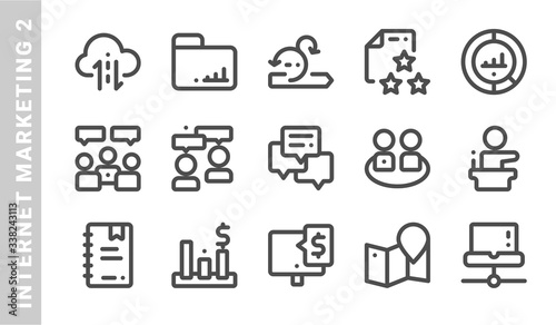 internet marketing 2 icon set. Outline Style. each made in 64x64 pixel © LUTFIX