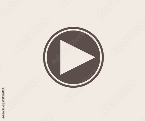 Free Download play button icon, flat logo app vector illustration - GFXLoad