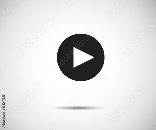 Free Download play button icon, flat logo app vector illustration - GFXLoad