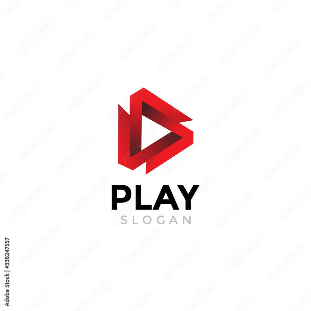 play button logo symbol. modern gradient icon design vector play button logo symbol. modern gradient icon design vector