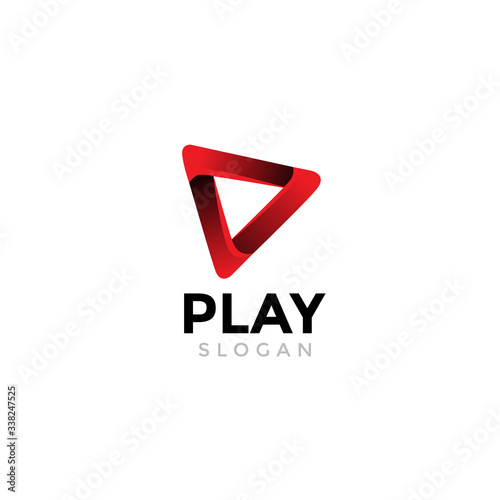 Free Download play button logo symbol. modern gradient icon design vector - GFXLoad