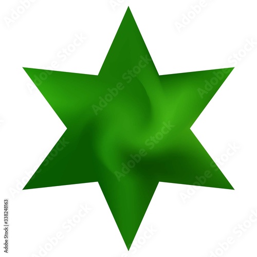 Colored background in the form of hexagram.