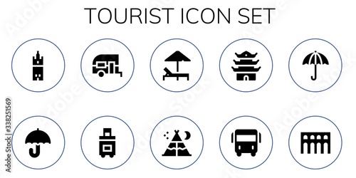 tourist icon set