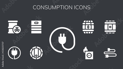 consumption icon set
