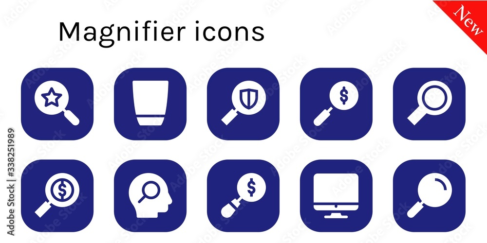 magnifier icon set