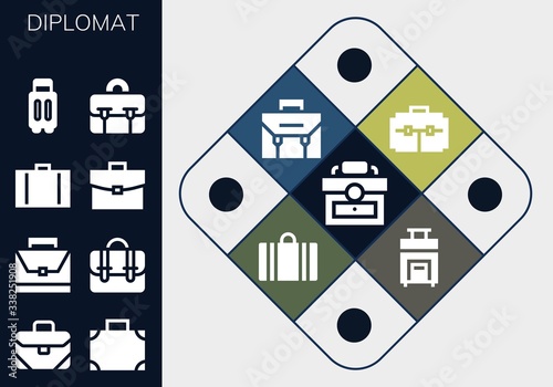 diplomat icon set