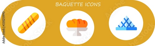 baguette icon set