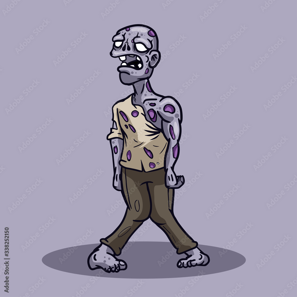 FULL BODY ZOMBIE VECTOR ILLUSTRATION FULL BODY ZOMBIE VECTOR ILLUSTRATION
