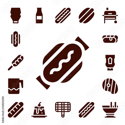 Modern Simple Set of sauce Vector filled Icons