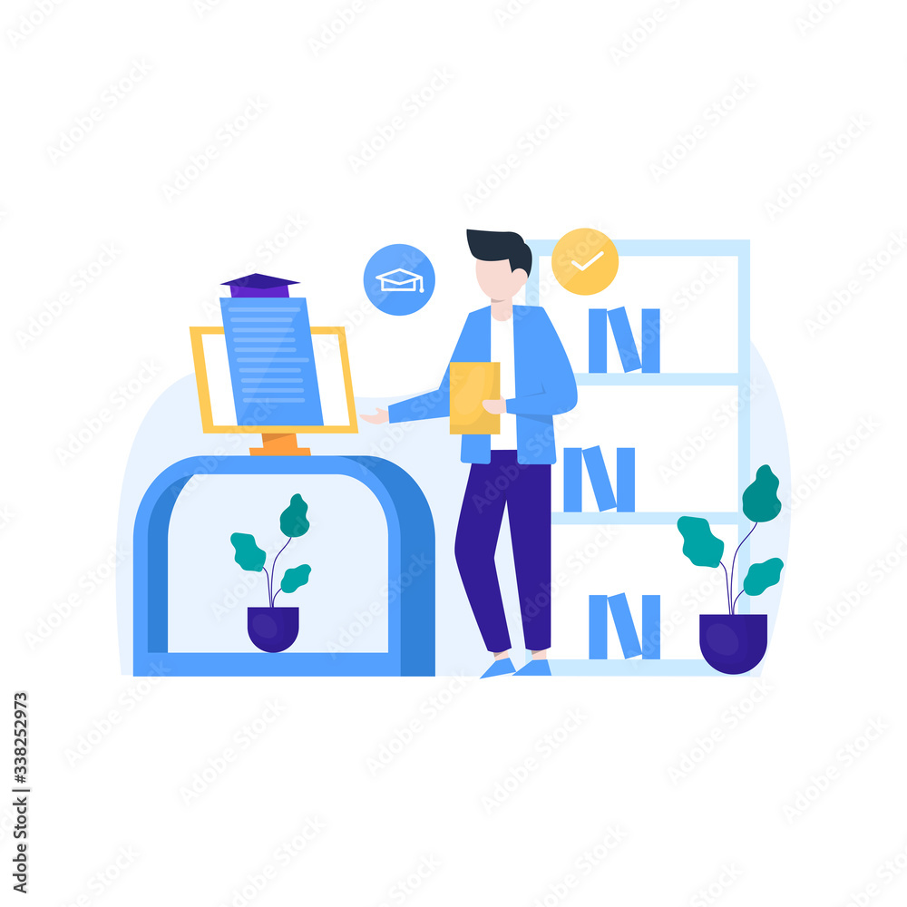 people enjoy online learning courses to add new skills vector ...