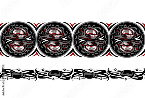 abstract background native north american set