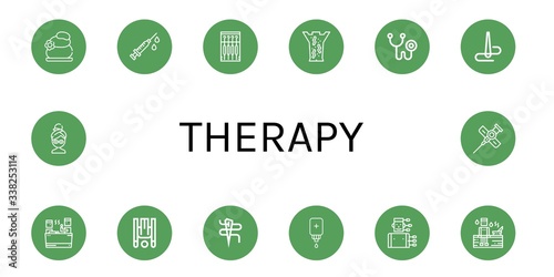 therapy icon set