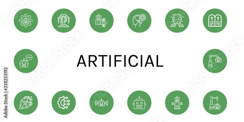 artificial icon set