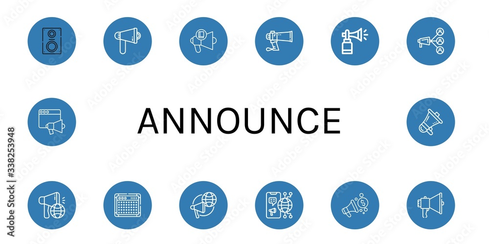 announce simple icons set announce simple icons set